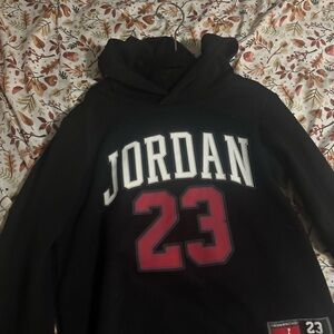 Jordan Black and Burgundy Men's Hoodie